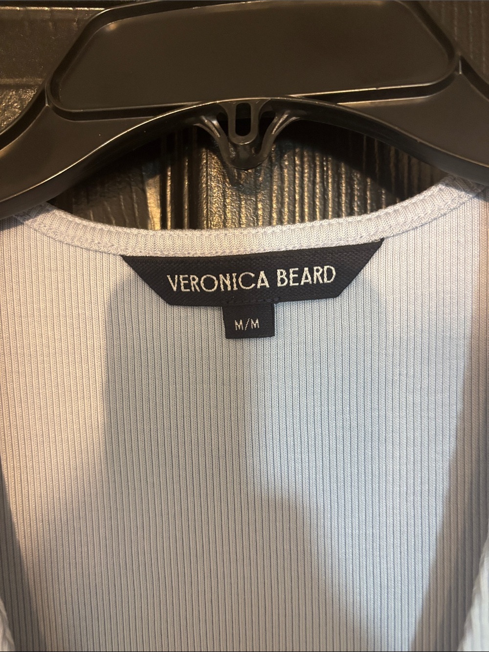 Veronica Beard Pale Blue Ribbed Knit Tank - Picture 4 of 4